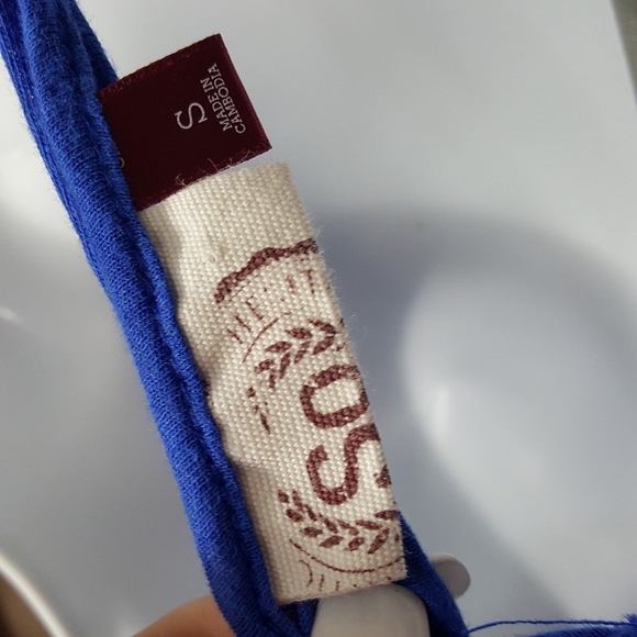 So Juniors Doily Knit Tank Top Junior Women's Size Small Blue - Picture 5 of 5